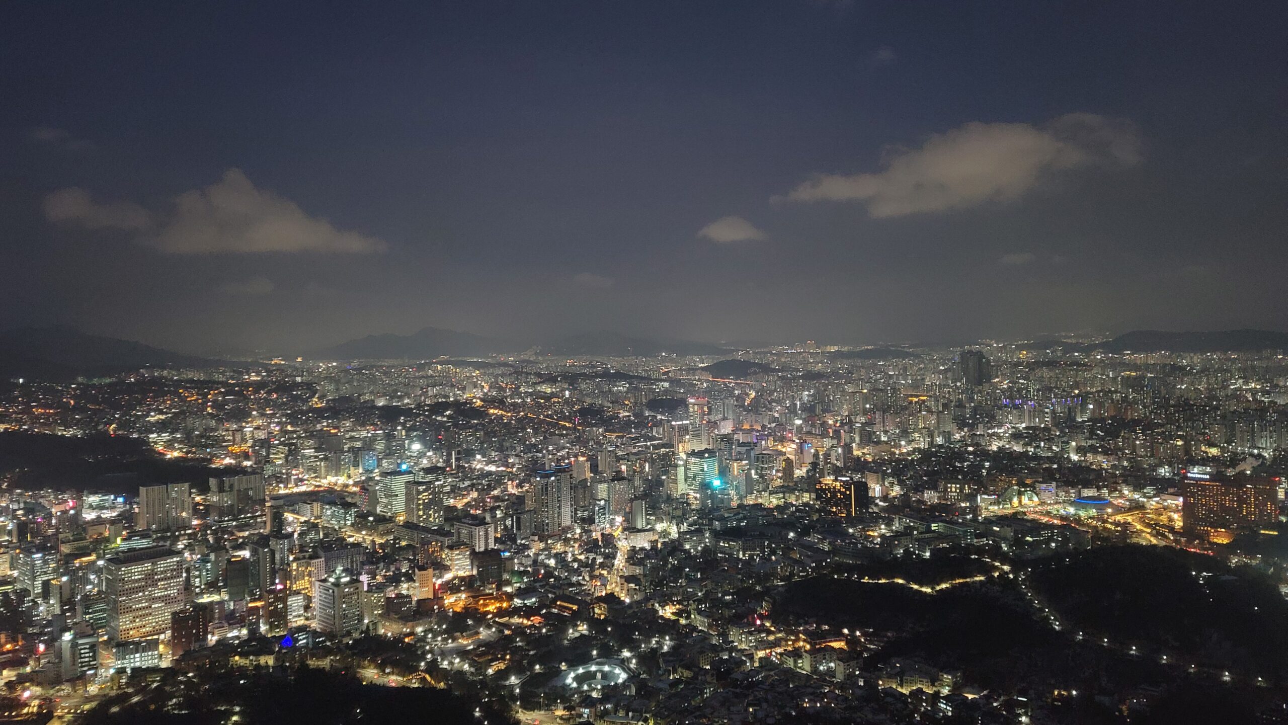 Panoramic view from the Namsan Seoul Tower