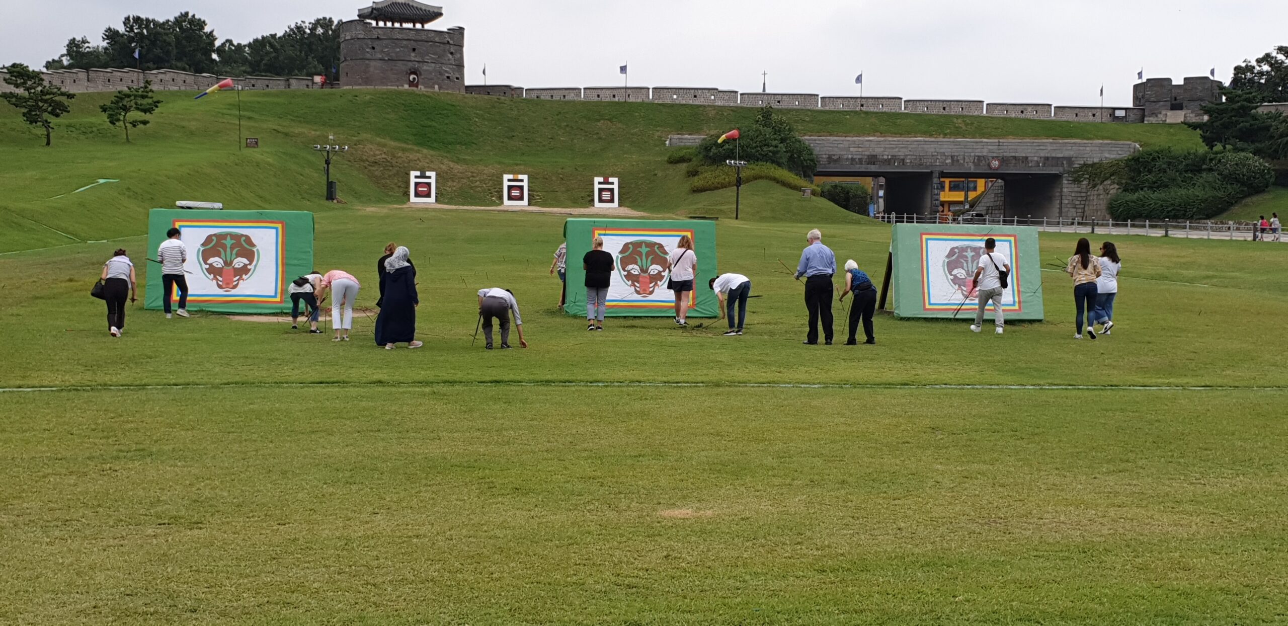 Traditional archery experience in Hwaseong Fortress